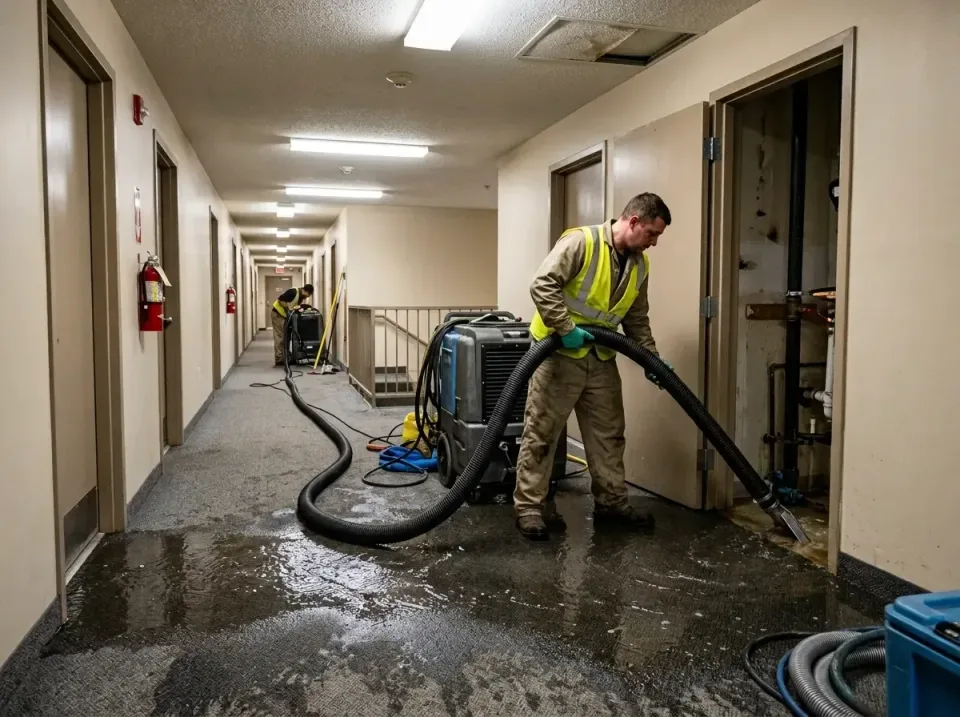 multi-unit-apartment-hallway-f-005 — frequently asked questions, Emergency Burst Pipe Water Extraction & Removal in Credit R…